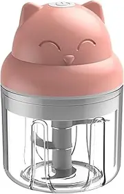 Electric Garlic Mincer - 300ml Garlic Crusher Mincer, 300ml Storage Container | Stainless Steel Cutter, Portable Small Food Processor, USB Vegetable Onion Chopper, Rechargeable Powerful