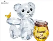 NIB Swarovski Crystal Figurine, Kris Bear-Sweet As Honey #5491970