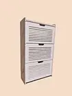 Thin Double Shoe Cabinet Shoes Organiser Storage Rack Shoe Cupboard Shelf