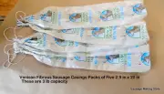 Venison Fibrous Sausage Casings Packs of Five 2.9 in x 20 in These are 3 lb cap