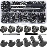 Chicago Screws - Chicago Screws Leather Rivets - Assorted Bolts for Leathercraft Clothes Jackets Bookbinding Craft Decorate Repair