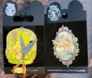 Disney Pin Princess Icons Tinker Bell 3D/Dangle-Spring Collection Tink - 2 Pins