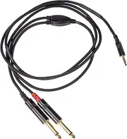 Cordial Intro 1.5m Stereo Mini Jack to Dual Mono Jack Laptop to DI-Box Cable