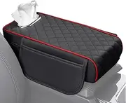 Armrest Cover for Car,Center Console PU Tissue Box - 2 in 1 Armrests Cover, Thick Car Console Cover Non-Slip, Soft, for Car Center Console Comfort