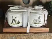 Rae Dunn Bunny Jam/Jelly Jar Set