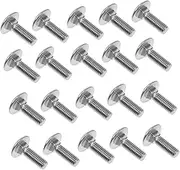Healvian 30pcs Stainless Steel Bolts Assortment Square Neck Carriage Screws Hardware Shelf Screws Accessories