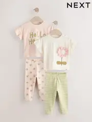 Pink 2 Pack T-Shirt & Leggings Set (3mths-7yrs) (E65390) | $46 - $55