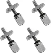 Surfboard Fin Screw 304 Stainless Steel Fin Screw and Plate for FCS Long Board Futures Surfboard Fin Box 4PCS