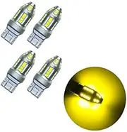 PA 4x REAL Golden Glossy Yellow 1800k 2835 30 SMD AUTO LED Signal Turn Side Marker Bulb 9-30V (T20 7443 7440)