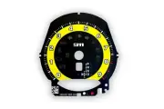 Porsche 911 991.1 Gauge Face Tachometer 9000 RPM PDK 992 Design Black Yellow