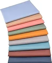 Fusible Interfacing Fabric Track Iron Iron on Interfacing 9PCs/Set 50x50/40cm Mixed Color Cotton Fabric Interlinings & Linings Iron On Sewing Patchwork Pure Color Adhesive Cloth(50x50cm)