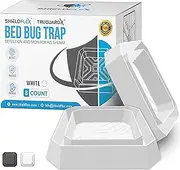 Bed Bug Trap — 8 Pack | TruGuard X Bed Bug Interceptors (White) | Eco Friendly Bed Bug Traps for Bed Legs | Reliable Insect Detector, Interceptor, and Monitor for Pest Control and Treatment