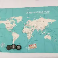 在飛比找蝦皮購物優惠-Jean's世界地圖掛布