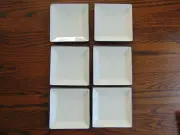 CRATE &BARREL APPETIZER PLATES 5 1/2" X 5 1/2" SET OF 6 NEW