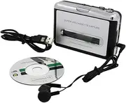 USB Cassette to MP3 Converter Capture, Portable Audio Tape-to-MP3 Player Switcher Converter