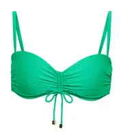 [Heidi Klein] Heidi Klein Textured self-tie bikini top AU 8 green