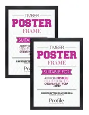 [Profile Australia] Australian Made Timber Poster Frame 2Pack in Black