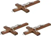 [CIMAXIC] Crucifix Pendant 3pcs Wooden Cross Craft Pendant Decorative Religious Ornament
