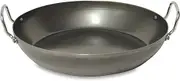 Pyrolux Industry Blue Steel Paella Pan, 40 cm/5.8 Litre, Black