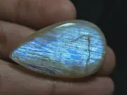 Rare belomorite moonstone drop shape full fire cabochon for jwelery
