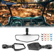 UTV Rear View Side Mirrors & Center Mirror For 2011-20 Can Am Commander 1000 800