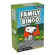 Aquarius Family Bingo Cards Kids Party Game Set Peanuts Beagle Scouts 8y+