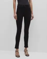 Citizens of Humanity Women's Black Jayla Split Cuff Skinny Jeans Pants Size 26
