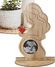Ultrasound Picture Wood Frames - Wooden Ultrasound Photo Frame - Baby Keepsake, Pregnancy Announcement Tabletop Decoration for Tables Bedside Desks Bedroom