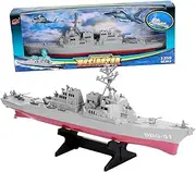 Kisangel Realistic Ship Toy Model Kits Navy Ship Model Adornment for Boys