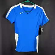 Womens Fitted Athletic Shirt Volleyball Blue and White Size XS Nike