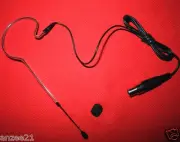 BLACK NEW headset earhook mic microphone for SHURE wireless - XLR mini TA4F