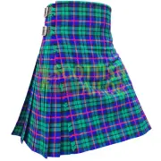 Scottish Traditional Handmade Durham Tartan Kilt For Men Custom Size 8-Yard Kilt
