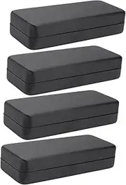 [TOVINANNA] 4Pcs Retro Eyewear Case Simple Black Glasses Storage Box for Sunglasses Durable Compact Container for Glasses Lovers Organize Your Sunglasses Neatly