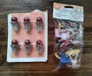 1990's Set of Two Wilton Basketball Cake Decorations Cake Toppers Cake Candles