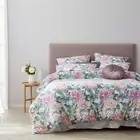 LOGAN & MASON AUSTRALIA PLATINUM TEA PARTY BLOOM QUILT COVER SET KING NEW