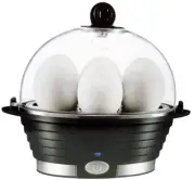 Chefman Electric Egg Cooker Boiler, Rapid Egg Maker, 6 Egg Capacity - Black