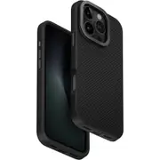 Uniq iPhone 16 Pro (6.3") Keva Case - Black Magsafe Compatible - Matte Finished - Built-In Kickstand at Camera Lens Bezel for Hands-Free Viewing [UNIQ-IP6.3P(2024)-KEVMMBLK]
