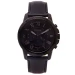 FOSSIL 羅馬優雅風計時的皮帶手錶(FS5132)-黑色面/44MM
