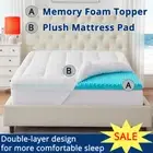 Cool Gel Memory Foam Mattress Topper Plush Matress Pad Queen King Single Double