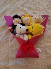 New Valentine's Day Snoopy and Friends Bouquet, Snoopy Character Stuffies Plush