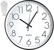 12inch Silent Wall Clocks Battery Operated, Non Ticking Quality Quartz Movement Wall Clock