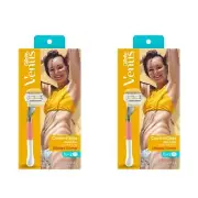 (2)Venus Gillette Comfort Glide Olay Coconut 1 Razor and 2 Cartridges - 5 BLADES