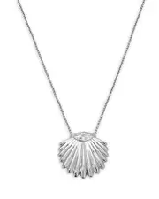 Ettika Cubic Zirconia Scallop Shell Pendant Necklace, 36