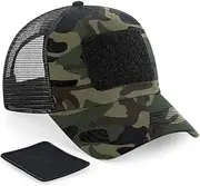 [Beechfield] Patch Snapback Trucker Cap (UK Size: One Size) (Jungle Camo)