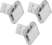 Alipis 3pcs Led Car Interior Atmosphere Lamp Auto Ambient Lighting Decor Night Light Portable Auto Lighting Kit Fit