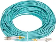 uxcell 50 Meters 164Ft Fiber Patch Cable Multimode Duplex LC-LC OM3 LSZH Fiber Optic Jumper Green for Network Transceiver,Instrumentation 1Pcs