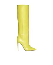 lizard-effect knee boots 35,36 Yellow