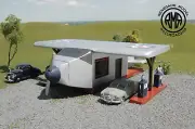 Bachmann 35201 HO Scale Airplane Gas Station Building Roadside U.S.A Scenery