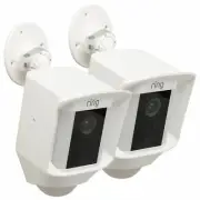 Silicone Skin Cover for Ring Spotlight Camera Battery or Solar - White 2Pack