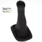 ICT gear shift knob gaiter boot for Peugeot 107 leather thread red C81